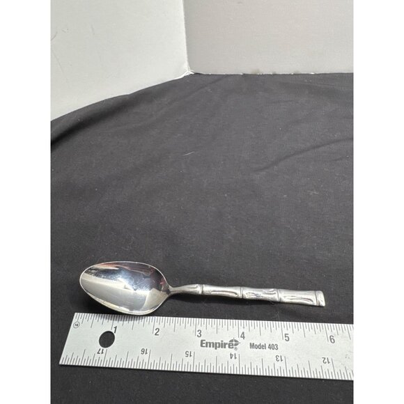 Set Of 5 Sumatra by Oneida Bamboo Glossy Northland Stainless Steel Spoons - Picture 5 of 5